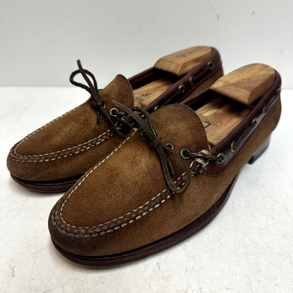 NEW HEELS Rancourt & Co. x Polo Ralph Lauren Roughout Suede Loafer Maine USA 9.5